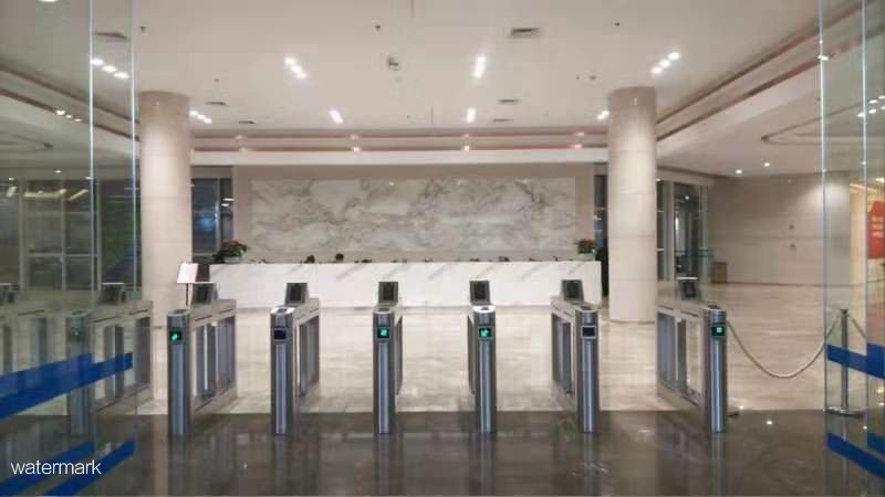 東莞濱海灣新區政府辦公大樓人臉識別通道閘案例